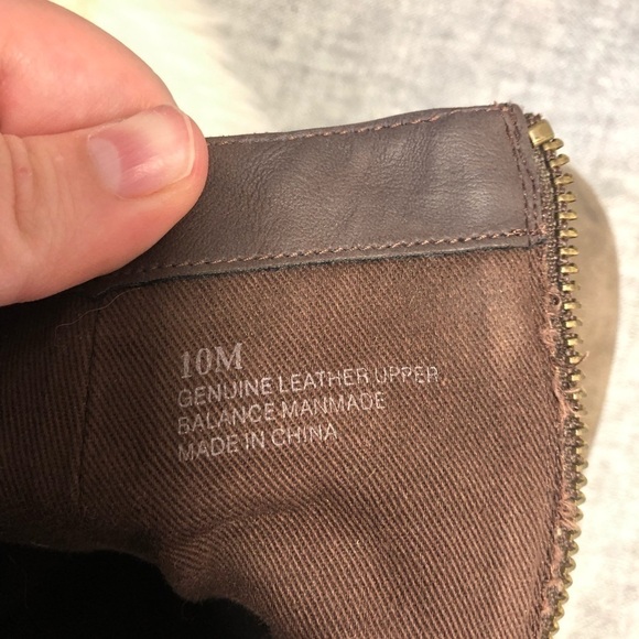 BP Train trolley leather distressed taupe boots 10 - Picture 4 of 7